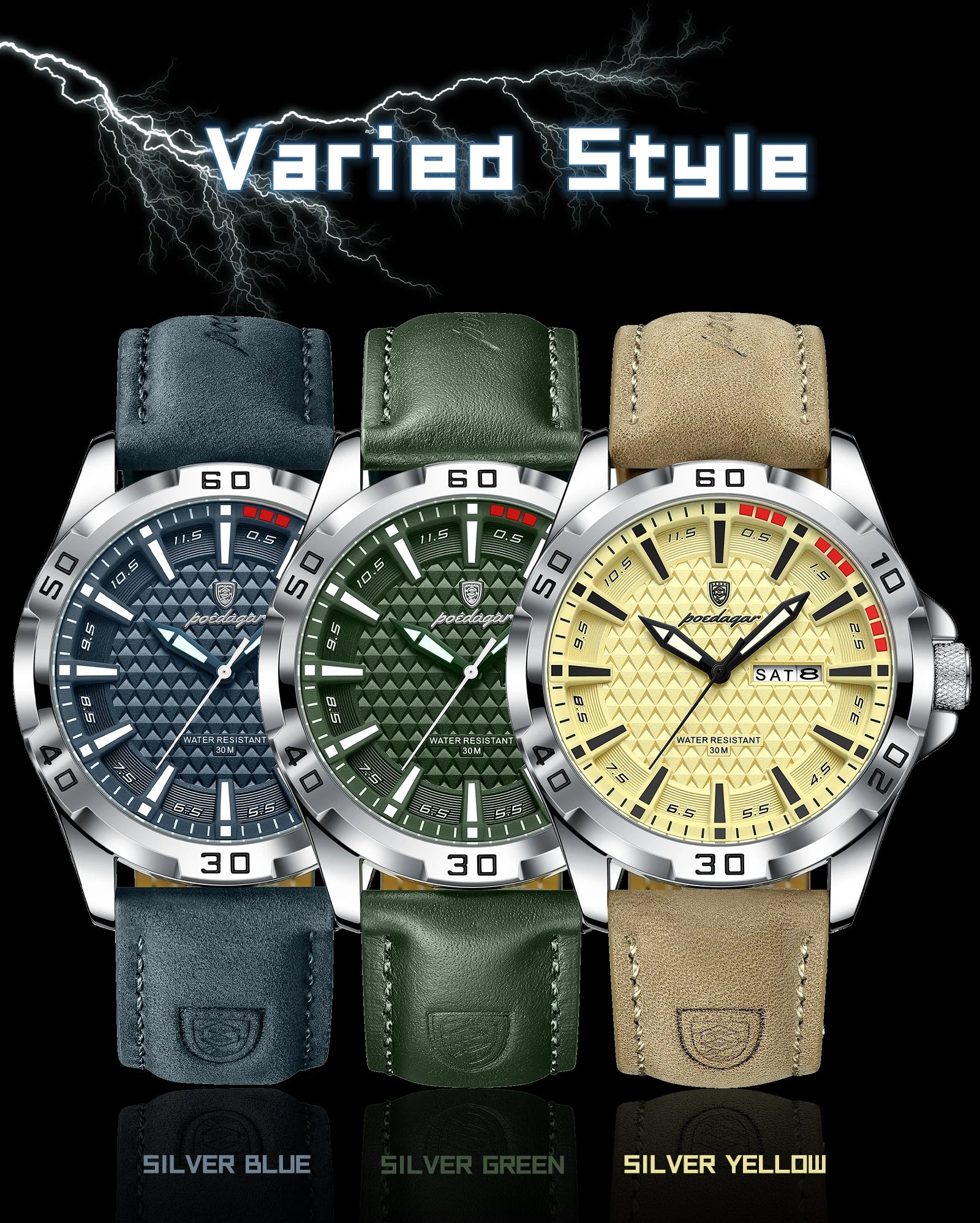 POEDAGAR Luxury Men's Watch