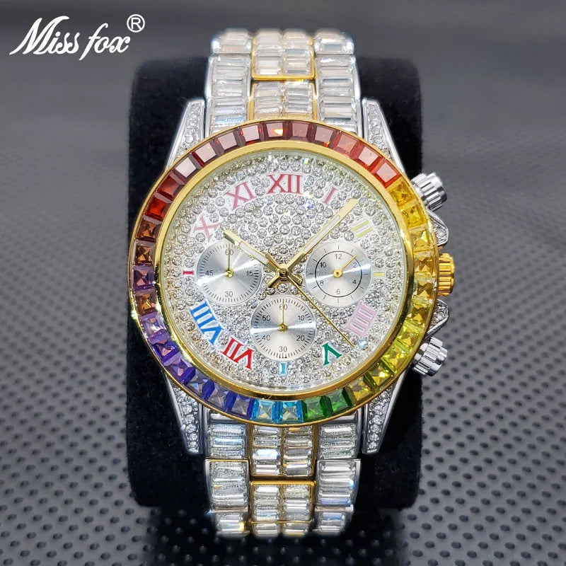 Luxury Square Crystal Men's Watch