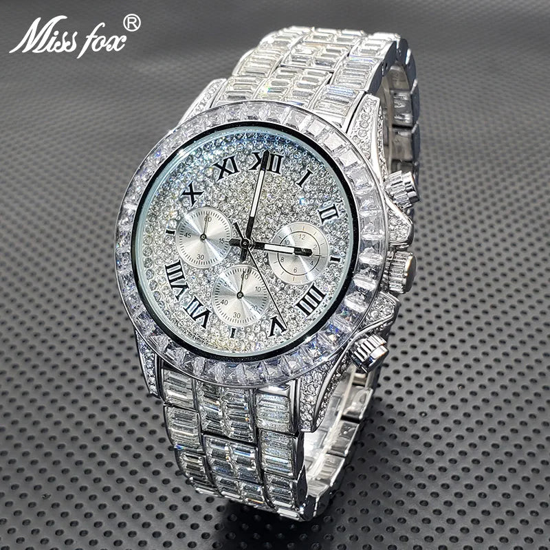 Luxury Square Crystal Men's Watch