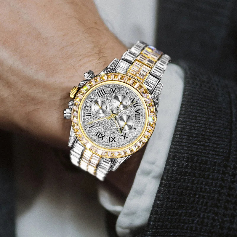 Luxury Square Crystal Men's Watch