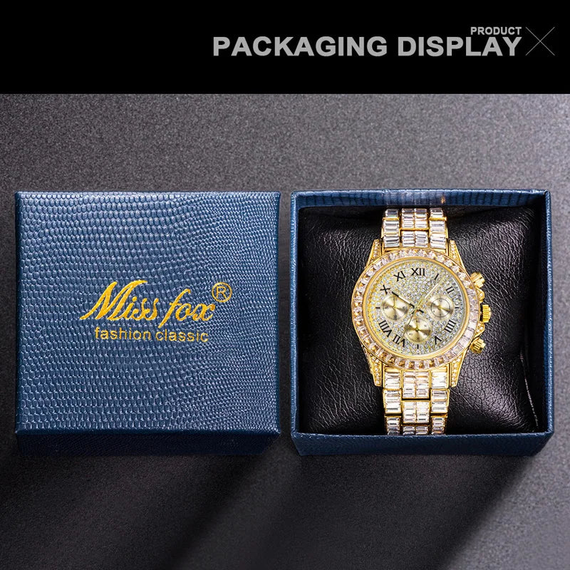 Luxury Square Crystal Men's Watch