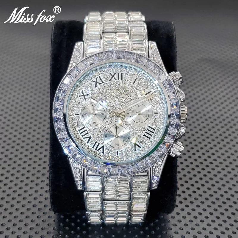 Luxury Square Crystal Men's Watch
