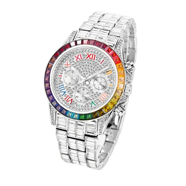 Luxury Square Crystal Men's Watch