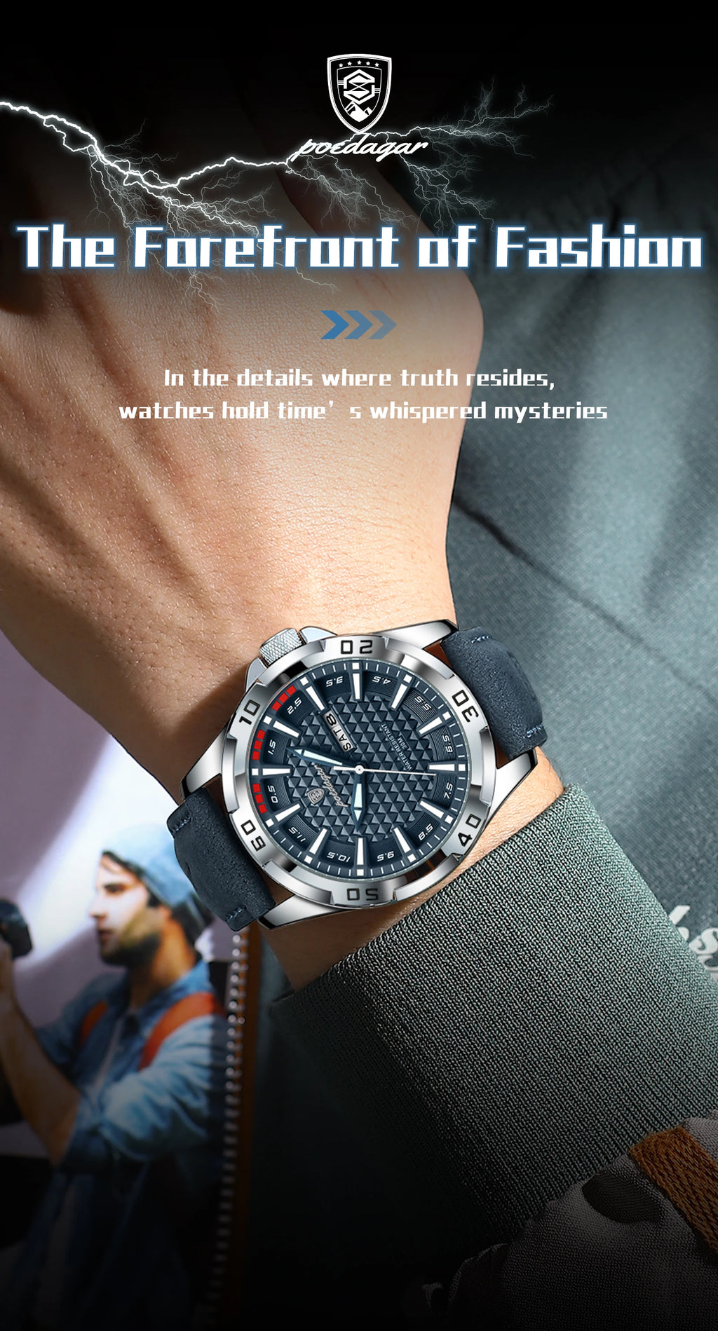 POEDAGAR Luxury Men's Watch