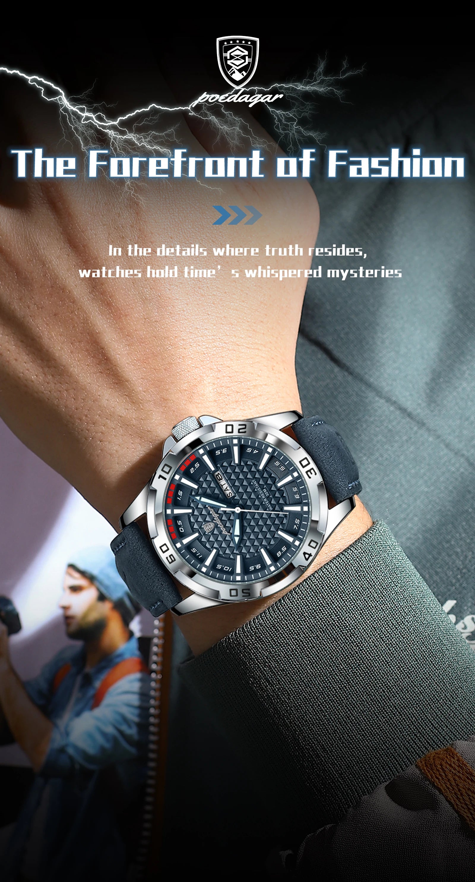 POEDAGAR Luxury Men's Watch
