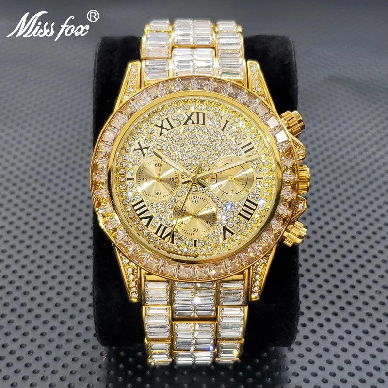 Luxury Square Crystal Men's Watch