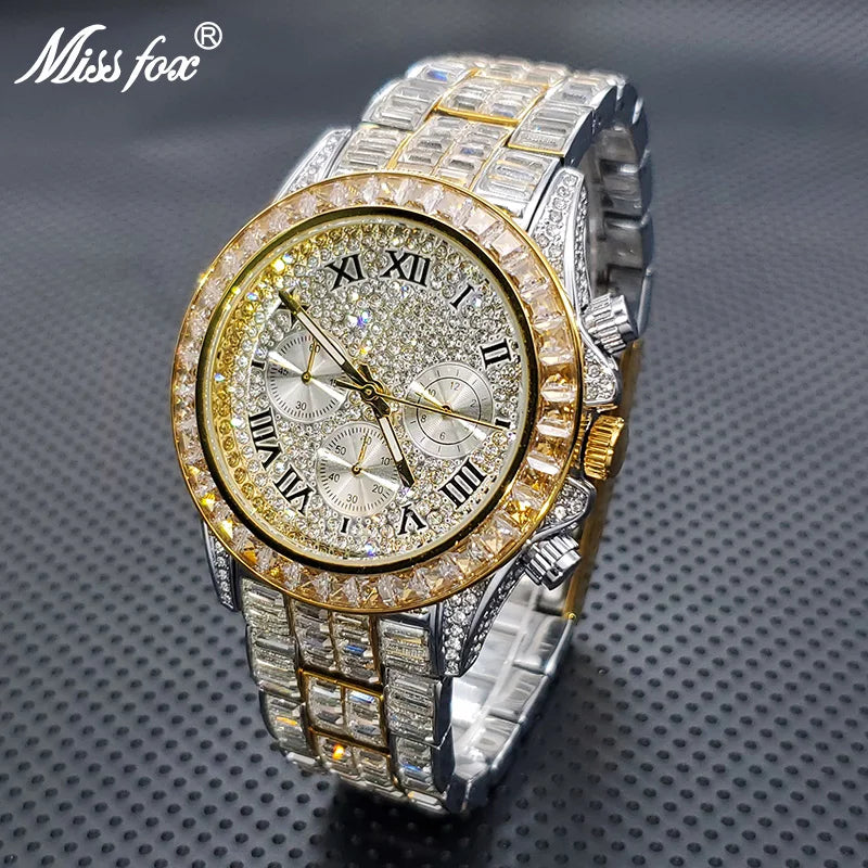 Luxury Square Crystal Men's Watch