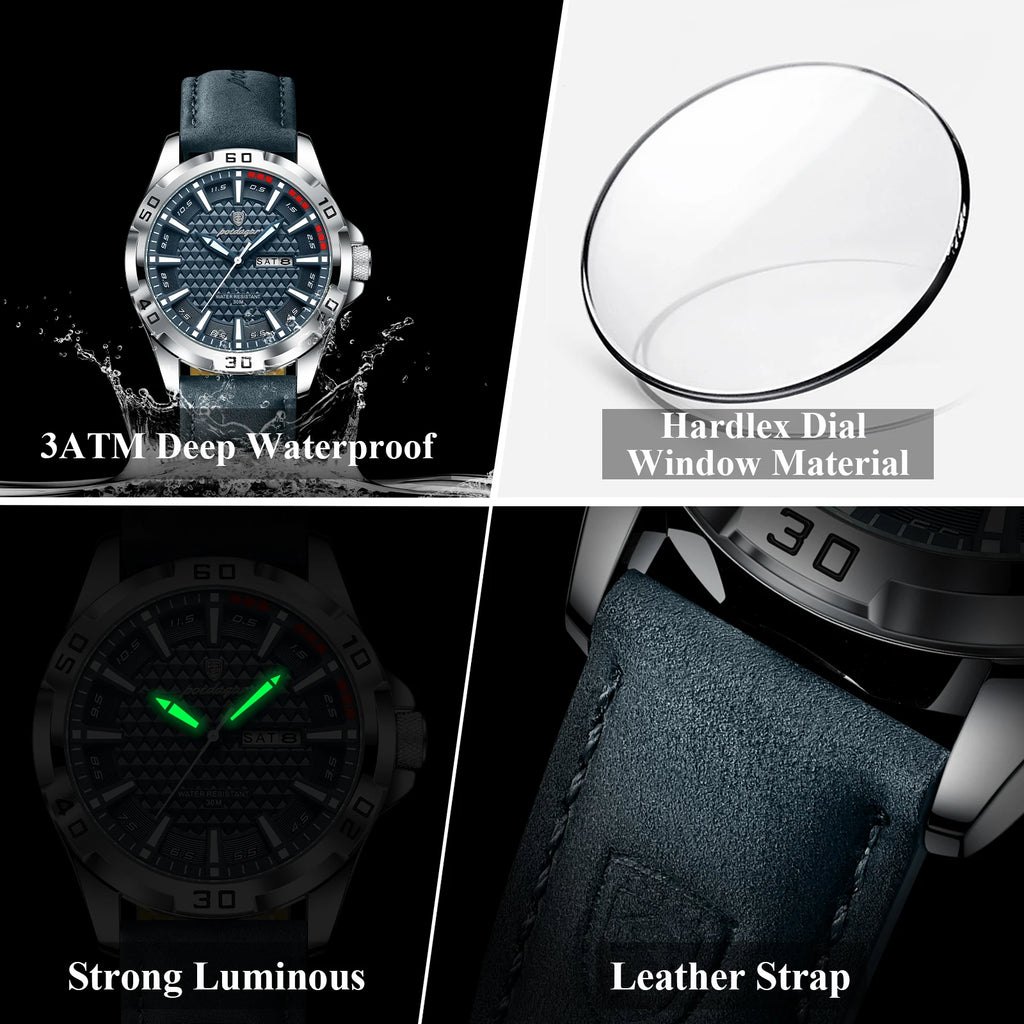 POEDAGAR Luxury Men's Watch