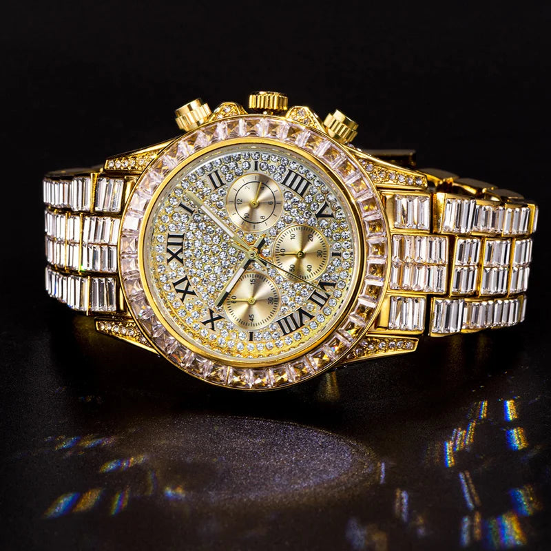 Luxury Square Crystal Men's Watch
