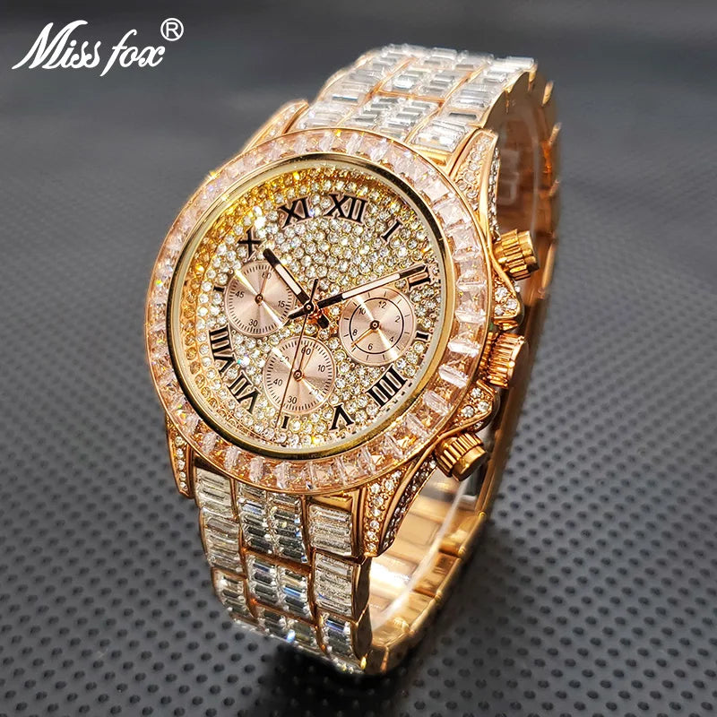 Luxury Square Crystal Men's Watch