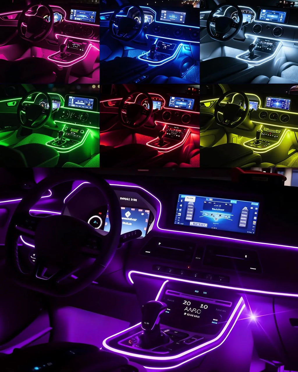 Car LED Interior Lights — App & Music Sync