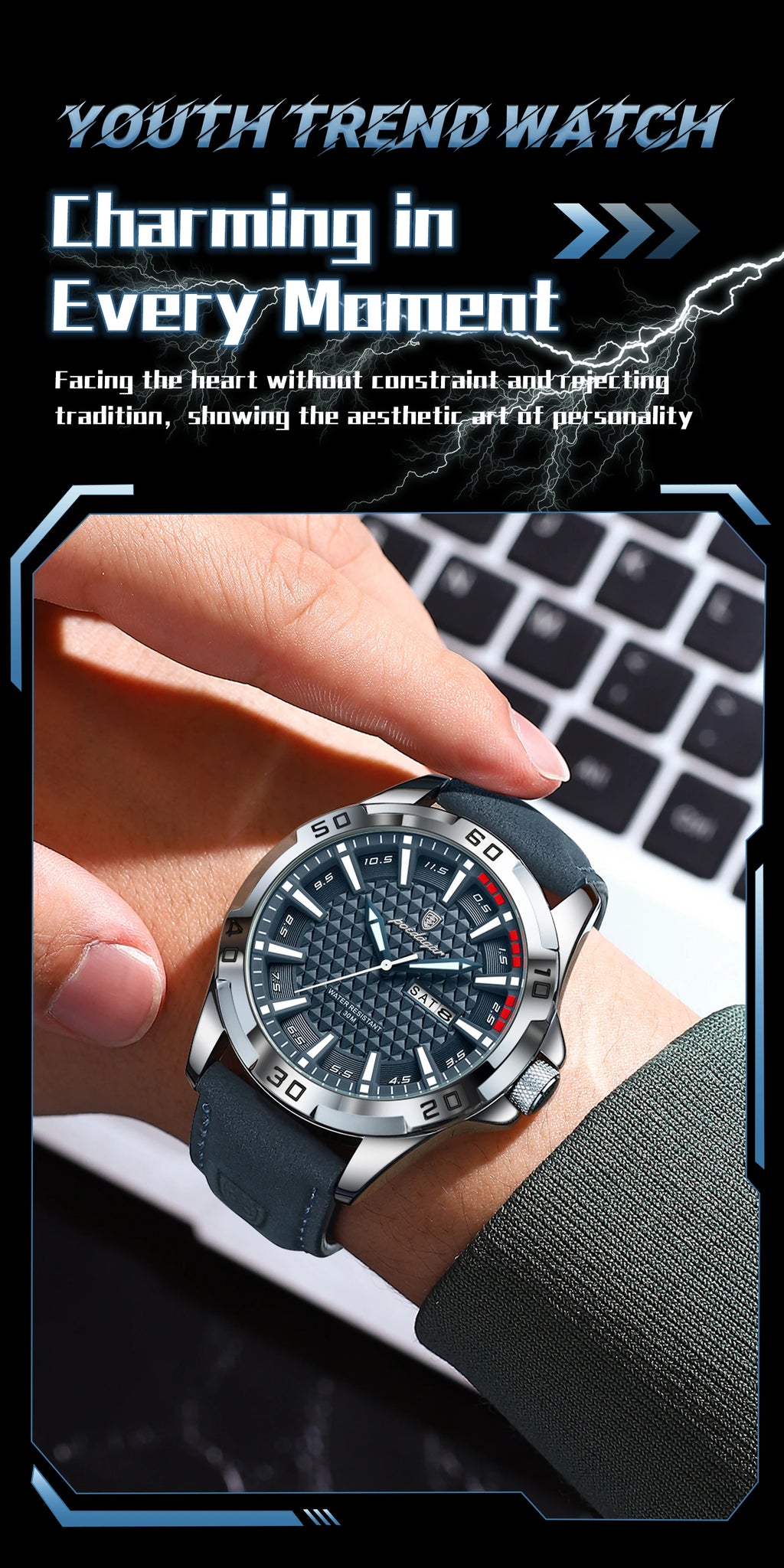 POEDAGAR Luxury Men's Watch