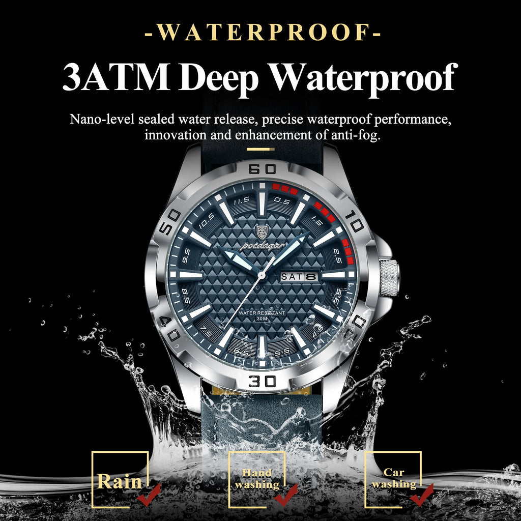 POEDAGAR Luxury Men's Watch