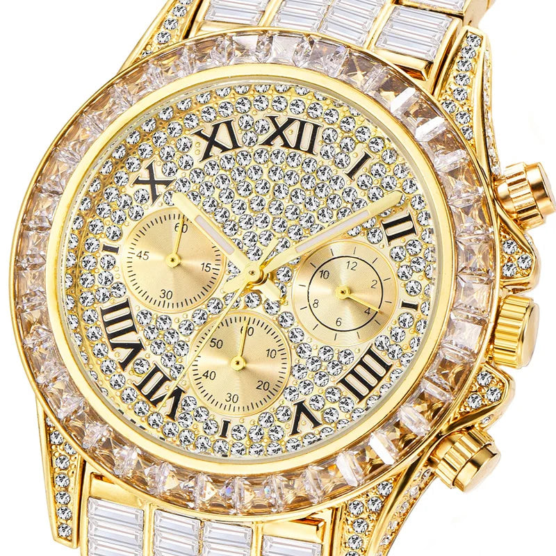 Luxury Square Crystal Men's Watch