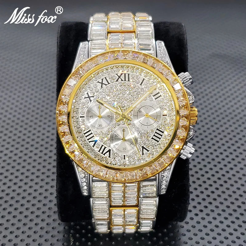 Luxury Square Crystal Men's Watch