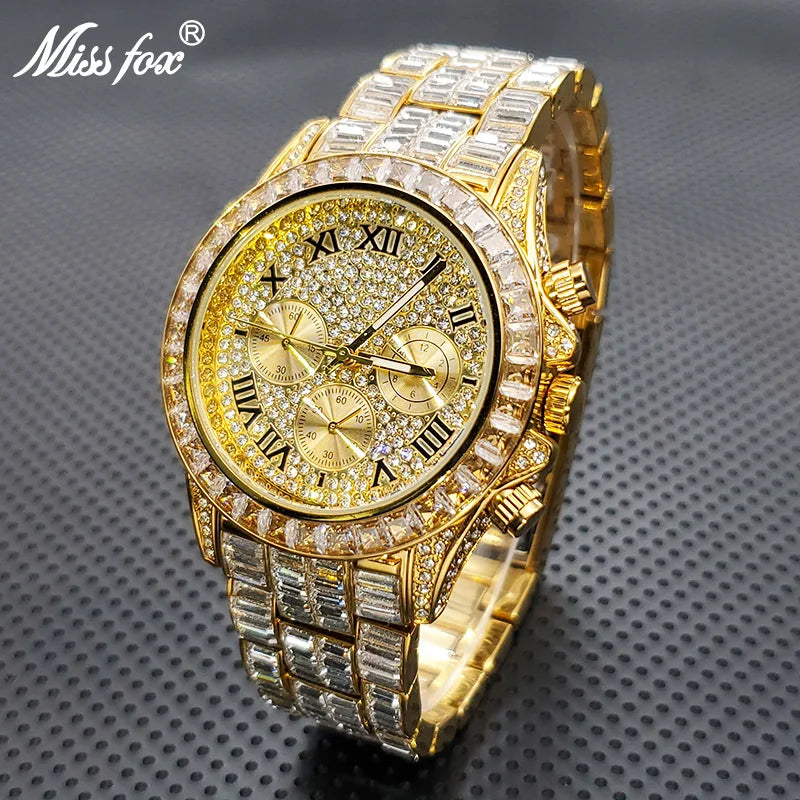 Luxury Square Crystal Men's Watch