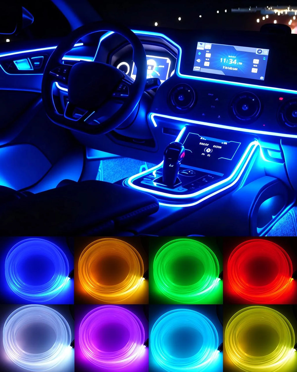 Car LED Interior Lights — App & Music Sync